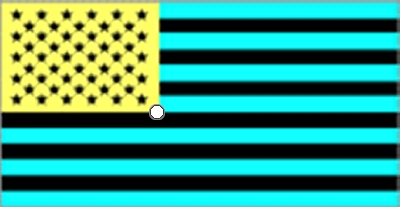 Concentrate on the one small dot in the center of the flag for about one full minute.